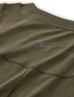 Nike One Relaxed Dri-FIT Short-Sleeve Top - Cargo Khaki/Black -Outlet Elevate Activewear Store nike one relaxed dri fit short sleeve top khaki black fn2814 325 8
