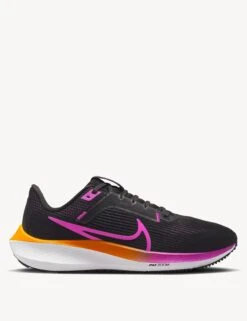 Nike Pegasus 40 Shoes - Black/Hyper Violet/Laser Orange/White