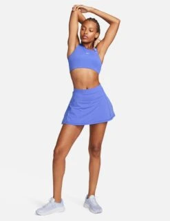 Nike Pro Swoosh Asymmetrical Bra - Blue Joy/Blue Tint -Outlet Elevate Activewear Store nike pro swoosh asymmetrical bra blue dm0570 413 2