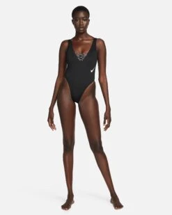 Nike Sneakerkini U-Back One Piece - Black -Outlet Elevate Activewear Store nike sneakerkini womens u back one piece swimsuit W7Txz6 03