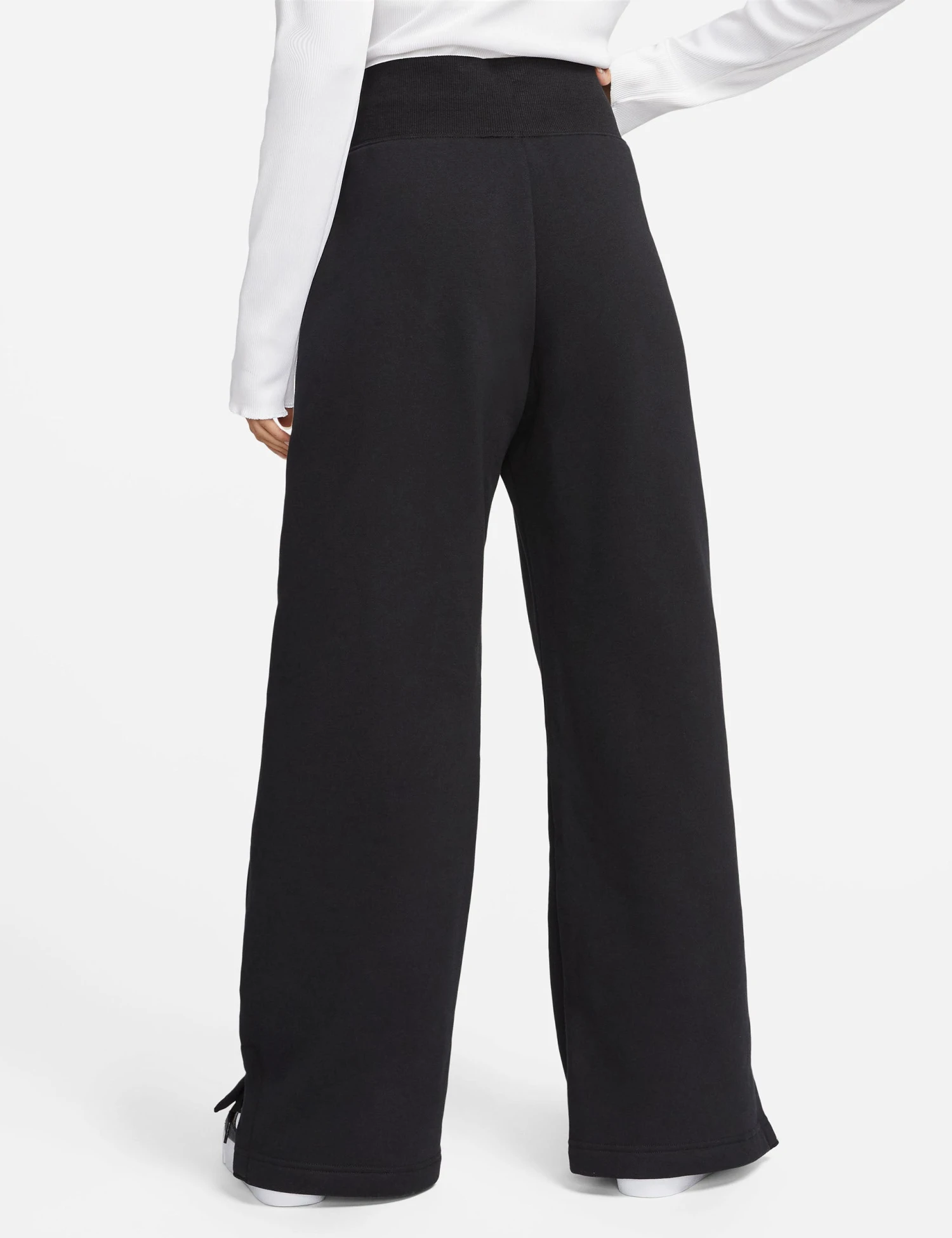 Nike Sportswear Phoenix Fleece Tracksuit Bottoms - Black/White 2 Nike Sportswear Phoenix Fleece Tracksuit Bottoms - Black/White - Image 2