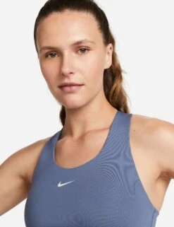 Nike Swoosh Bra Tank - Diffused Blue/White -Outlet Elevate Activewear Store nike swoosh bra tank blue white DV9897 491 6