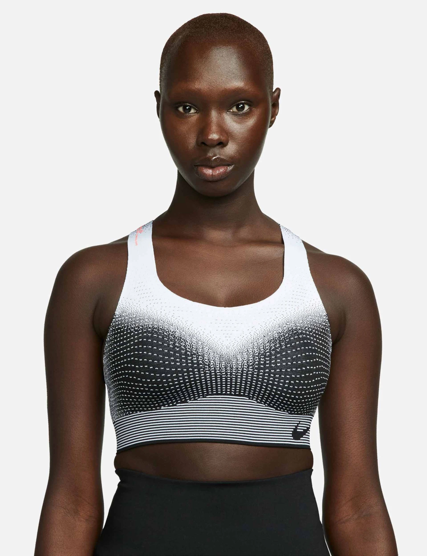 Nike Swoosh Flyknit Bra - Black/White/Bright Crimson 5 Nike Swoosh Flyknit Bra - Black/White/Bright Crimson - Image 5