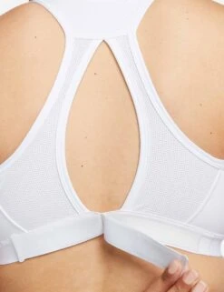 Nike Swoosh High Support Bra - White/Black -Outlet Elevate Activewear Store nike swoosh high support bra white black DX6815 100 3