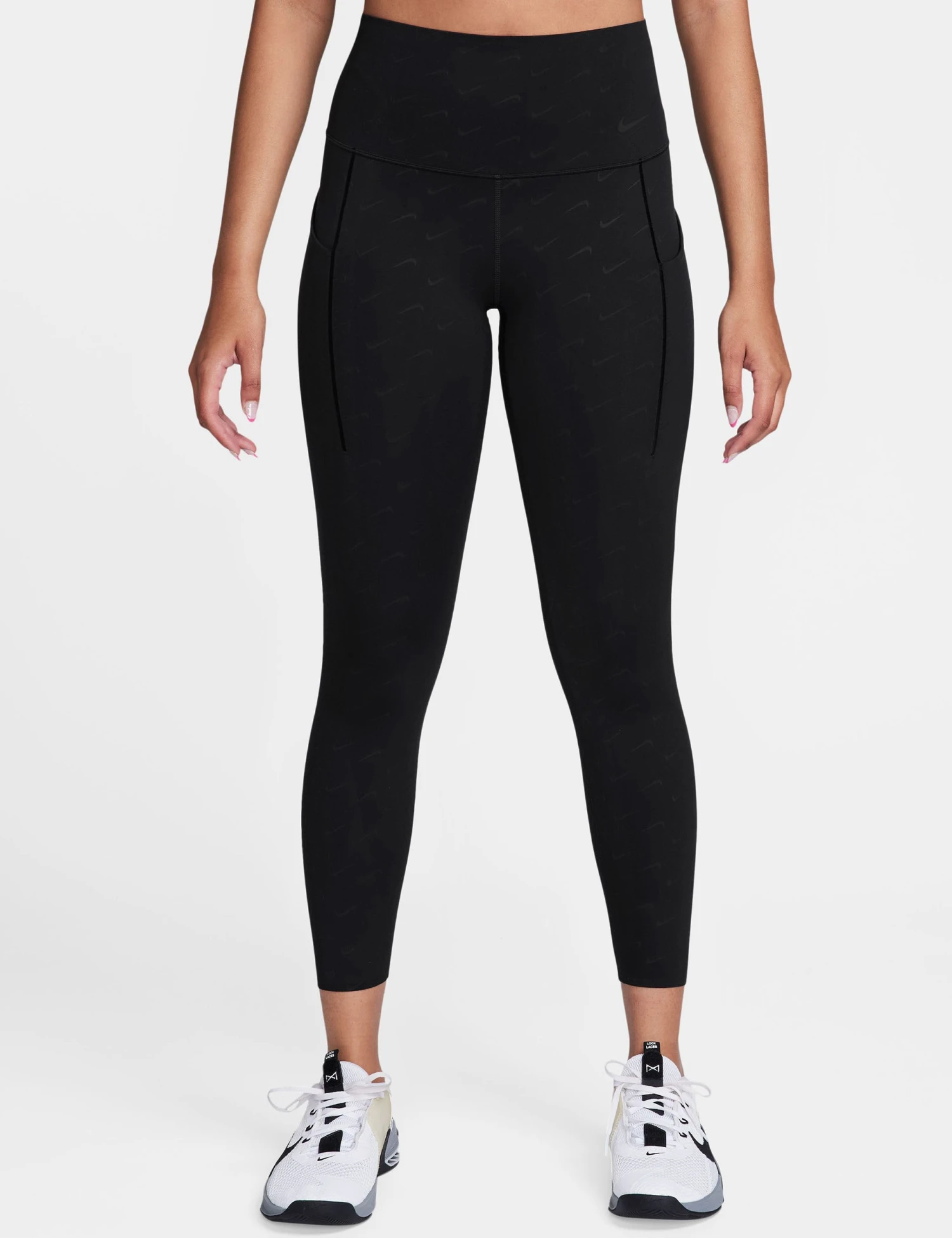 Nike Universa High Waisted 7/8 Printed Leggings - Black 1 Nike Universa High Waisted 7/8 Printed Leggings - Black