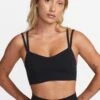 Nike Zenvy Strappy Sports Bra - Black/Sail