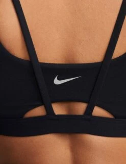 Nike Zenvy Strappy Sports Bra - Black/Sail -Outlet Elevate Activewear Store nike zenvy strappy sports bra black sail do6608 010 5