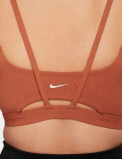Nike Zenvy Strappy Sports Bra - Burnt Sunrise/White -Outlet Elevate Activewear Store nike zenvy strappy sports bra burnt sunrise white do6608 825 3