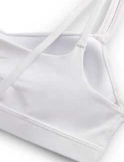 Nike Zenvy Strappy Sports Bra - White -Outlet Elevate Activewear Store nike zenvy strappy sports bra white do6608 100 3