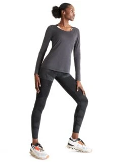 On Running Performance Long-T Lumos - Black/Iron -Outlet Elevate Activewear Store on running w performance long t lumos black iron 1WD30061242 7