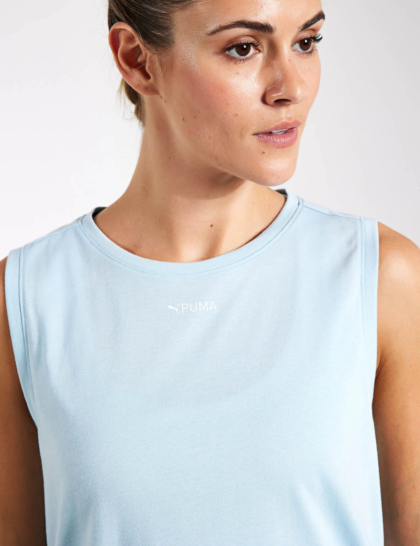 Puma Fit Triblend Training Tank Top - Turquoise Surf 3 Puma Fit Triblend Training Tank Top - Turquoise Surf - Image 3