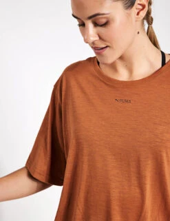 Puma Fit Oversized Tee - Teak -Outlet Elevate Activewear Store puma WOMEN S GRAPHIC OVERSIZED PUMA FIT TEE 52511581 Teak 0023