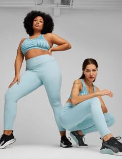 Puma Fit High Waisted Tights - Turquoise Surf -Outlet Elevate Activewear Store puma fit hw tights turquoise surf 524802 22 2
