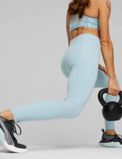 Puma Fit High Waisted Tights - Turquoise Surf -Outlet Elevate Activewear Store puma fit hw tights turquoise surf 524802 22 5