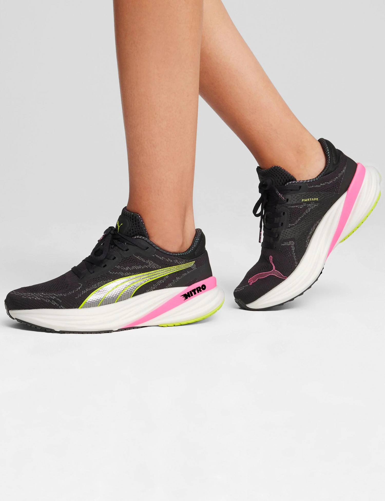Puma Magnify NITRO 2 Shoes - Black/Lime Pow/Poison Pink 5 Puma Magnify NITRO 2 Shoes - Black/Lime Pow/Poison Pink - Image 5