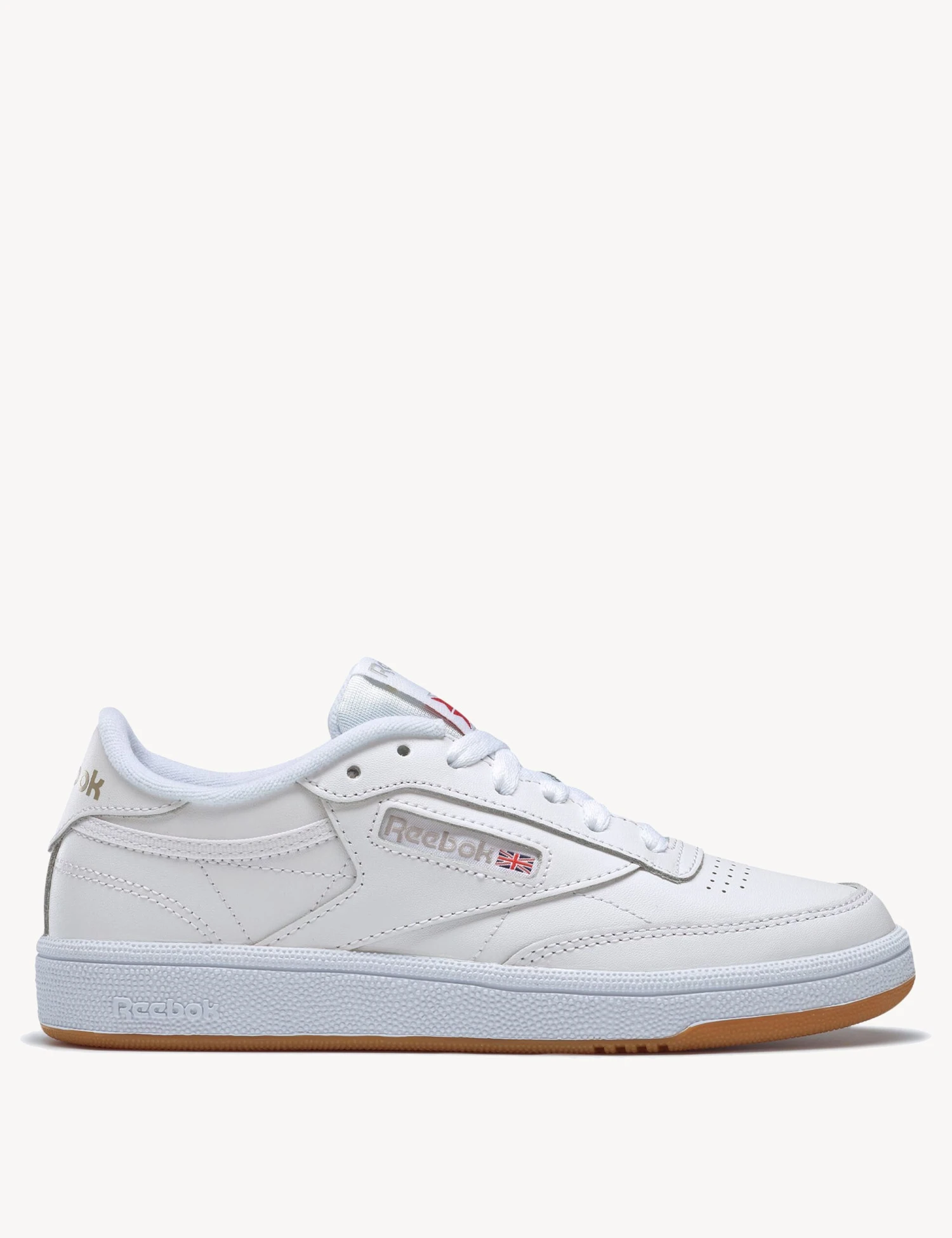Reebok Club C 85 Shoes - White/Light Grey/Gum 1 Reebok Club C 85 Shoes - White/Light Grey/Gum