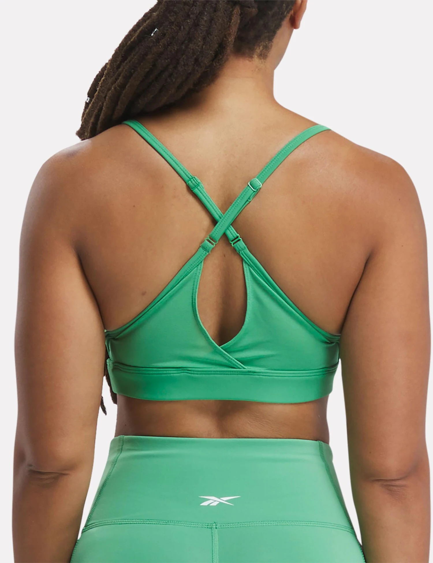 Reebok Lux Strappy Sports Bra - Sport Green 2 Reebok Lux Strappy Sports Bra - Sport Green - Image 2