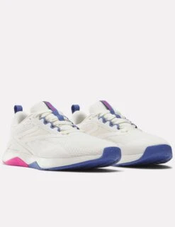 Reebok Nanoflex TR 2 Shoes - Chalk/Stepurple/Laser Pink -Outlet Elevate Activewear Store reebok nanoflex tr 2 shoes chalk stepurple laser pink 100074543 5