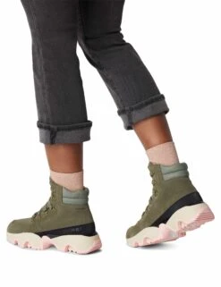 Sorel Kinetic Impact Conquest Waterproof Sneaker Boot - Stone Green/Chalk -Outlet Elevate Activewear Store sorel kinetic impact conquest waterproof sneaker boot stone green chalk 2058691 397 4
