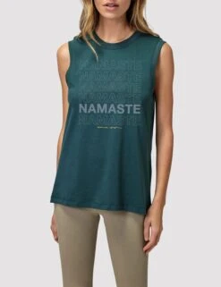 Spiritual Gangster Namaste Irina Muscle Tank - Deep Forest