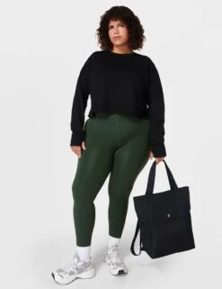 Sweaty Betty After Class Crop Sweatshirt - Black -Outlet Elevate Activewear Store sweaty betty after class crop sweatshirt black sb5622c 3