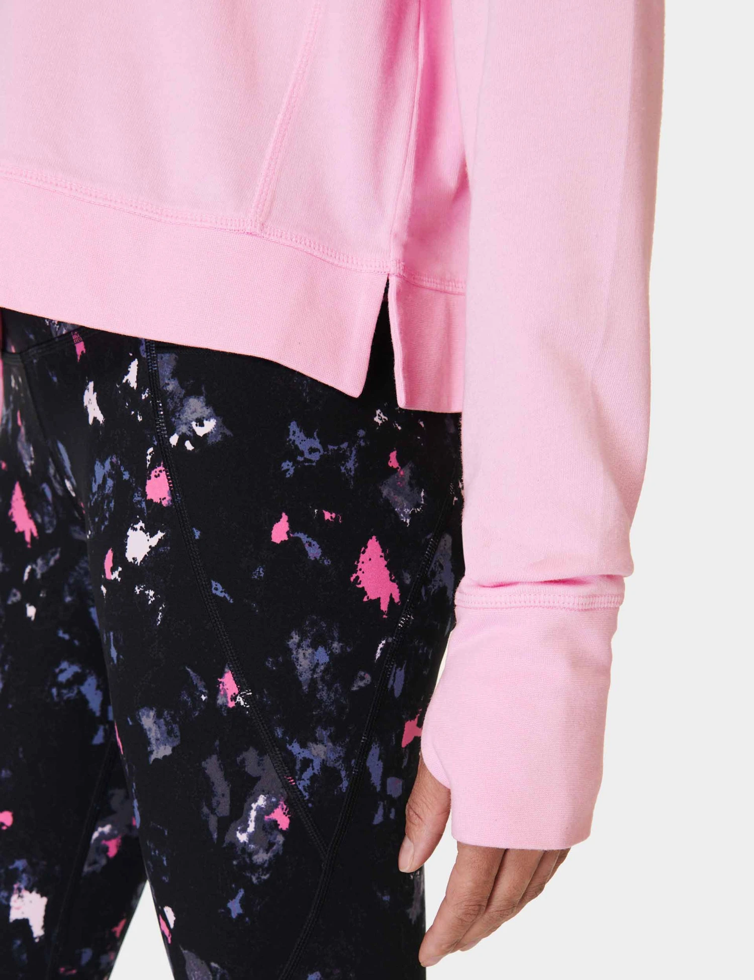 Sweaty Betty After Class Crop Sweatshirt - Chalk Pink 5 Sweaty Betty After Class Crop Sweatshirt - Chalk Pink - Image 5