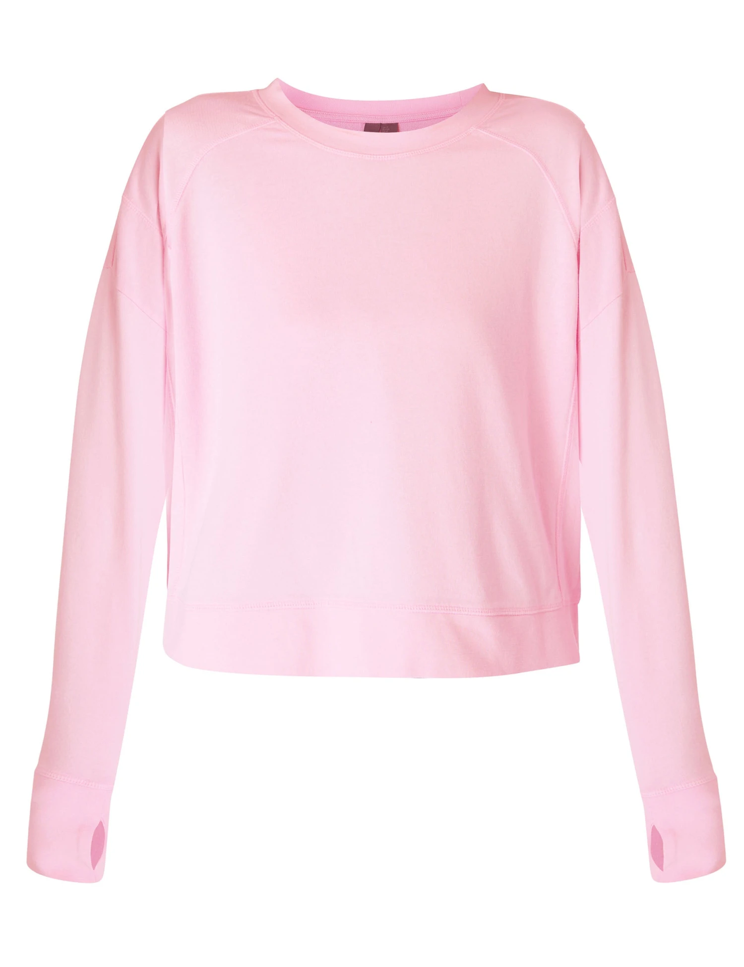 Sweaty Betty After Class Crop Sweatshirt - Chalk Pink 8 Sweaty Betty After Class Crop Sweatshirt - Chalk Pink - Image 8