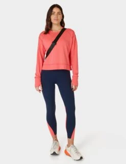 Sweaty Betty After Class Crop Sweatshirt - Coral Pink 11 Sweaty Betty After Class Crop Sweatshirt - Coral Pink -Outlet Elevate Activewear Store sweaty betty after class crop sweatshirt coral pink sb5622c 3