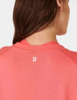 Sweaty Betty After Class Crop Sweatshirt - Coral Pink 8 Sweaty Betty After Class Crop Sweatshirt - Coral Pink -Outlet Elevate Activewear Store sweaty betty after class crop sweatshirt coral pink sb5622c 4