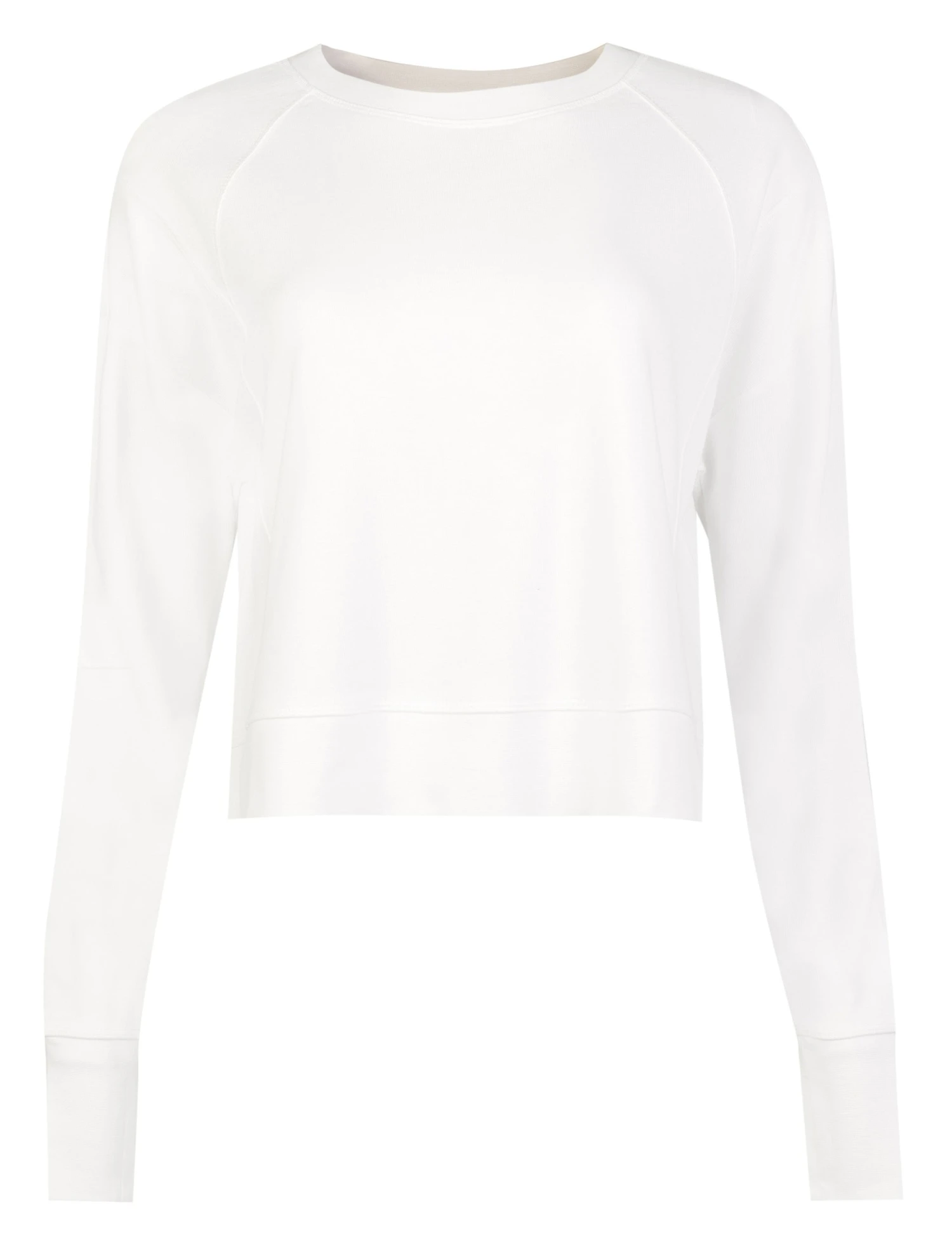 Sweaty Betty After Class Crop Sweatshirt - Lily White 6 Sweaty Betty After Class Crop Sweatshirt - Lily White - Image 6