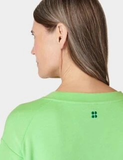 Sweaty Betty After Class Crop Sweatshirt - Zest Green -Outlet Elevate Activewear Store sweaty betty after class crop sweatshirt zest green sb5622c 2