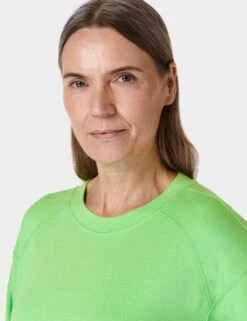 Sweaty Betty After Class Crop Sweatshirt - Zest Green -Outlet Elevate Activewear Store sweaty betty after class crop sweatshirt zest green sb5622c 4