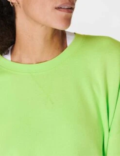 Sweaty Betty After Class Longline Sweatshirt - Zest Green -Outlet Elevate Activewear Store sweaty betty after class longline sweatshirt zest green sb8985 5