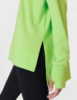 Sweaty Betty After Class Longline Sweatshirt - Zest Green -Outlet Elevate Activewear Store sweaty betty after class longline sweatshirt zest green sb8985 6