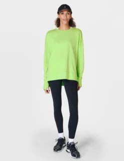Sweaty Betty After Class Longline Sweatshirt - Zest Green -Outlet Elevate Activewear Store sweaty betty after class longline sweatshirt zest green sb8985 8