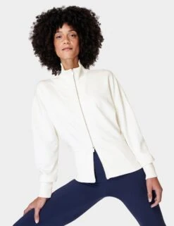 Sweaty Betty After Class Zip Up - Lily White