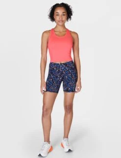 Sweaty Betty Athlete Crop Seamless Gym Vest - Coral Pink -Outlet Elevate Activewear Store sweaty betty athlete crop seamless gym vest coral pink sb6545c 5