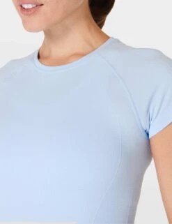 Sweaty Betty Athlete Seamless Gym T-Shirt - Breeze Blue 11 Sweaty Betty Athlete Seamless Gym T-Shirt - Breeze Blue -Outlet Elevate Activewear Store sweaty betty athlete seamless gym t shirt breeze blue sb6546 8