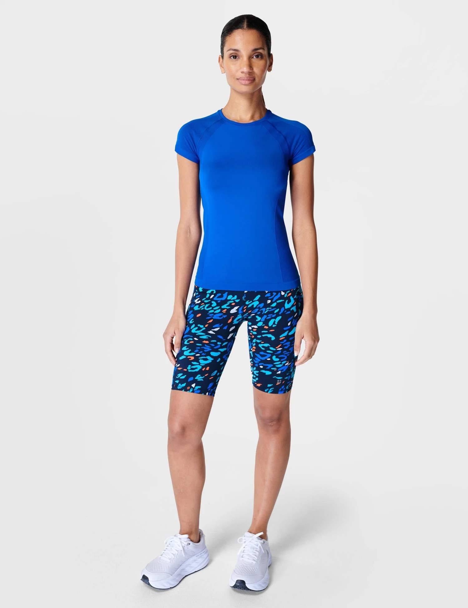 Sweaty Betty Athlete Seamless Gym T-Shirt - Lightning Blue 3 Sweaty Betty Athlete Seamless Gym T-Shirt - Lightning Blue - Image 3