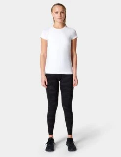 Sweaty Betty Athlete Seamless Gym T-Shirt - White -Outlet Elevate Activewear Store sweaty betty athlete seamless gym t shirt white sb6546 4