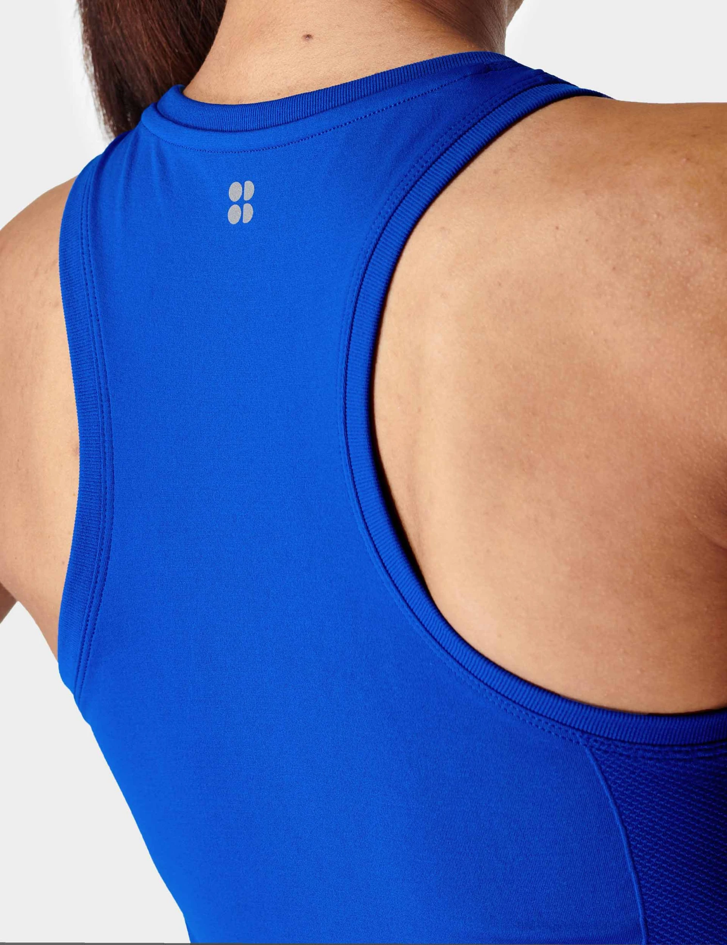 Sweaty Betty Athlete Seamless Gym Vest - Lightning Blue 2 Sweaty Betty Athlete Seamless Gym Vest - Lightning Blue - Image 2