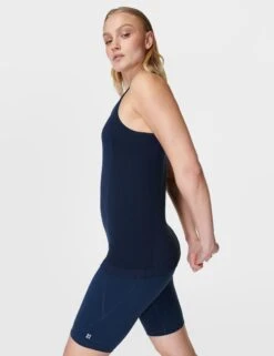Sweaty Betty Athlete Seamless Gym Vest - Navy Blue 8 Sweaty Betty Athlete Seamless Gym Vest - Navy Blue -Outlet Elevate Activewear Store sweaty betty athlete seamless gym vest navy blue sb6545 3