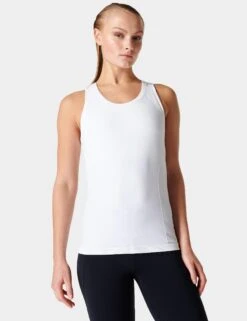 Sweaty Betty Athlete Seamless Gym Vest - White -Outlet Elevate Activewear Store sweaty betty athlete seamless gym vest white sb6545 3