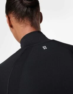 Sweaty Betty Athlete Seamless Half Zip Long Sleeve Top - Black -Outlet Elevate Activewear Store sweaty betty athlete seamless half zip long sleeve top black sb6548 9