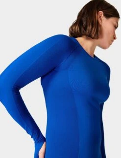 Sweaty Betty Athlete Seamless Gym Long Sleeve Top - Lightning Blue 6 Sweaty Betty Athlete Seamless Gym Long Sleeve Top - Lightning Blue -Outlet Elevate Activewear Store sweaty betty athlete seamless workout long sleeve top lighning blue sb6547 2
