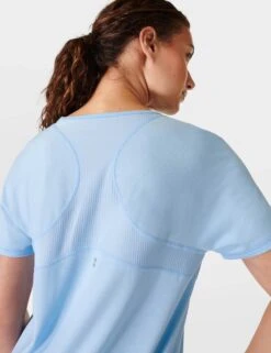 Sweaty Betty Breathe Easy Running T-Shirt - Filter Blue -Outlet Elevate Activewear Store sweaty betty breathe easy running t shirt filter blue sb9121 4
