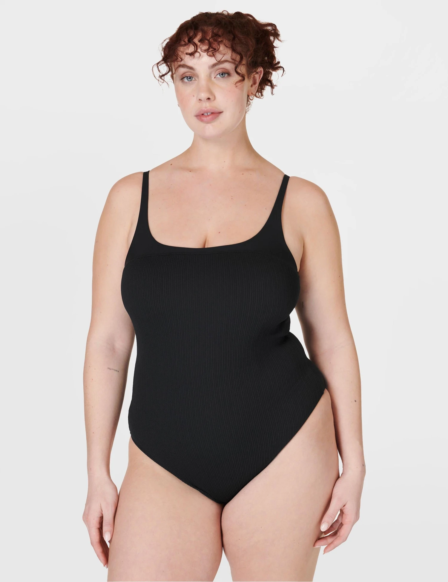 Sweaty Betty Capri Crinkled Scoop Neck Swimsuit - Black 1 Sweaty Betty Capri Crinkled Scoop Neck Swimsuit - Black