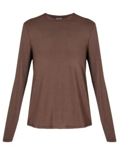 Sweaty Betty Drape Back Long Sleeve Top - Walnut Brown -Outlet Elevate Activewear Store sweaty betty drape back long sleeve top walnut brown sb9463 3
