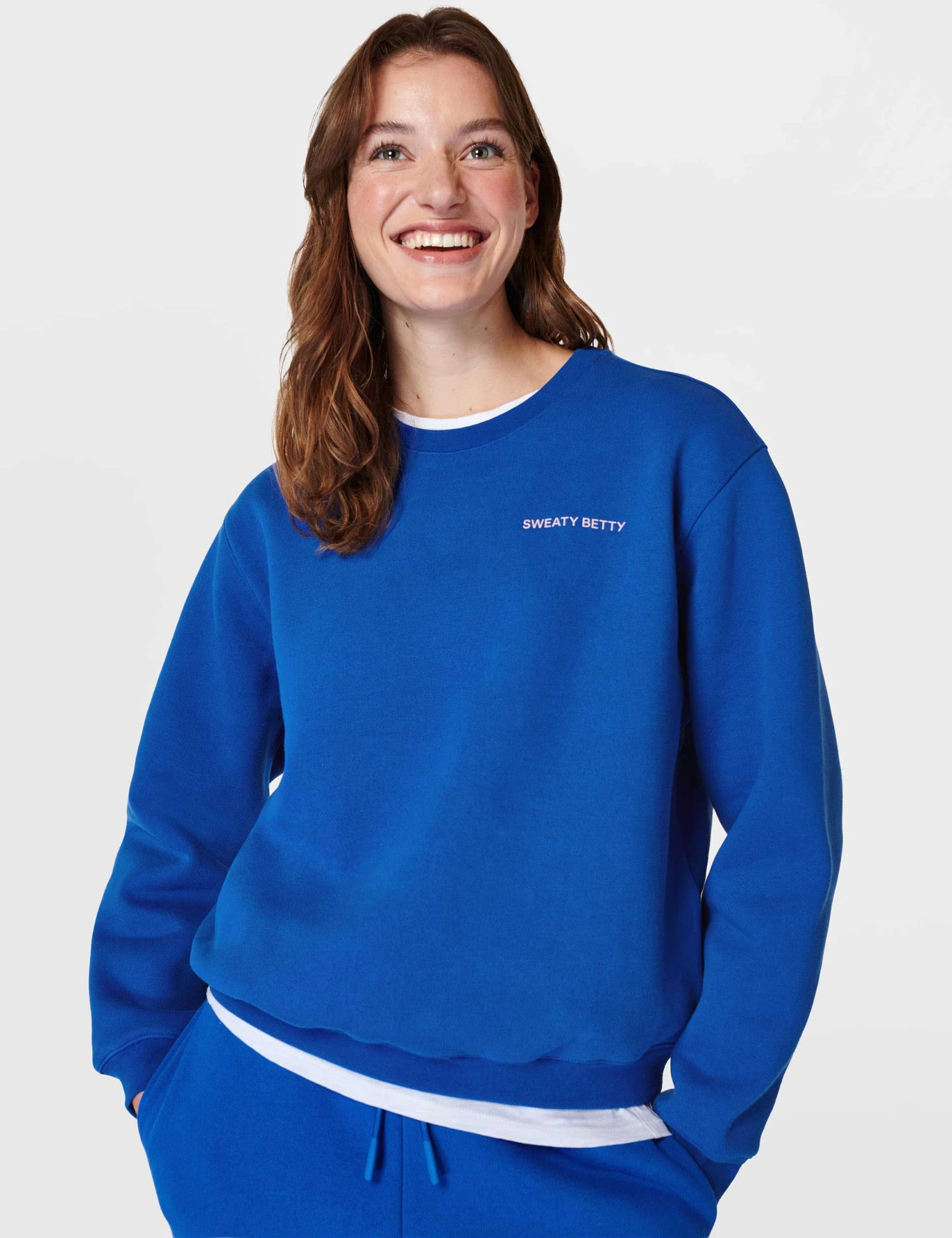 Sweaty Betty Elevated Sweatshirt - Lightning Blue 1 Sweaty Betty Elevated Sweatshirt - Lightning Blue