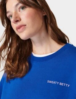 Sweaty Betty Elevated Sweatshirt - Lightning Blue 6 Sweaty Betty Elevated Sweatshirt - Lightning Blue -Outlet Elevate Activewear Store sweaty betty elevated sweatshirt lightning blue sb9170 3